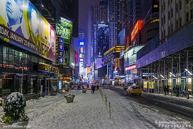 Andreas Steffelmaier Photography Times Square in snow