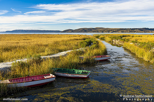 Andreas Steffelmaier Photography Boats along Lake Titicaca